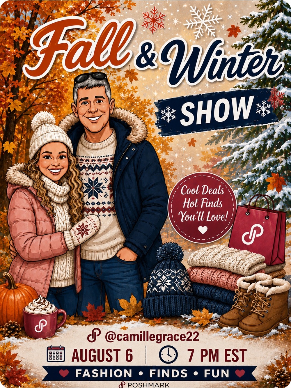 FALL WINTER  ‼️ Live Show - $5 Starts - Unlisted Items - Auction - Aug 6th 7 PM